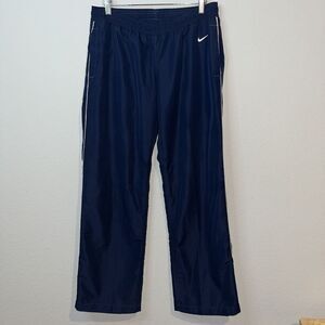 NIKE BASKETBALL Navy Blue Men's Poly Knit Pull On Track Small